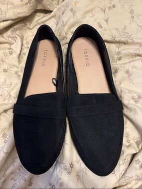 Torrid Black Suede Penny Loafers